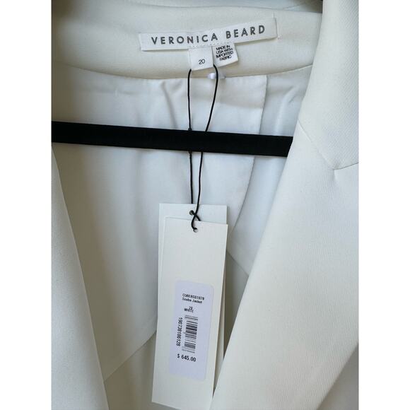 NWT Veronica Beard Iconic Scuba Dickey Jacket Blazer White Size 20 - Picture 10 of 13